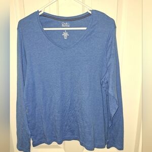 Blue Long Sleeve Tee Shirt XL